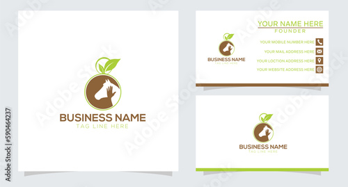 natural horse logo design
