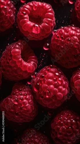 close up of raspberry