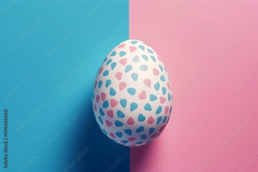 Trendy Summer pattern made with eggs on bright light blue and pink background, Minimal summer concept, food desighn. Wallper. ai generated. Trendy Summer pattern made with eggs on bright light blue and pink background, Minimal summer concept, food desighn. Wallper. ai generated.