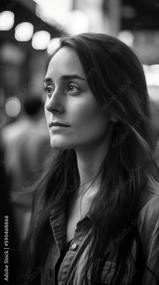 portrait of a woman in black and white portrait of a woman in black and white