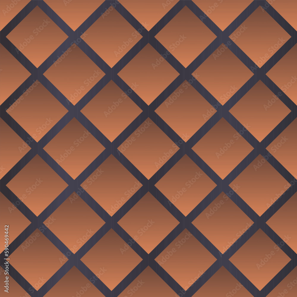 seamless vector pattern in copper-brown tones of regular diamond shapes for printing on fabrics, packaging, covers and for decorating rooms, stages and studios seamless vector pattern in copper-brown tones of regular diamond shapes for printing on fabrics, packaging, covers and for decorating rooms, stages and studios