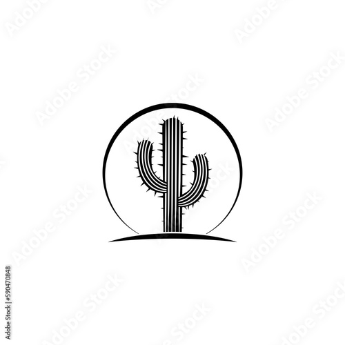  Cactus logo isolated on transparent background
