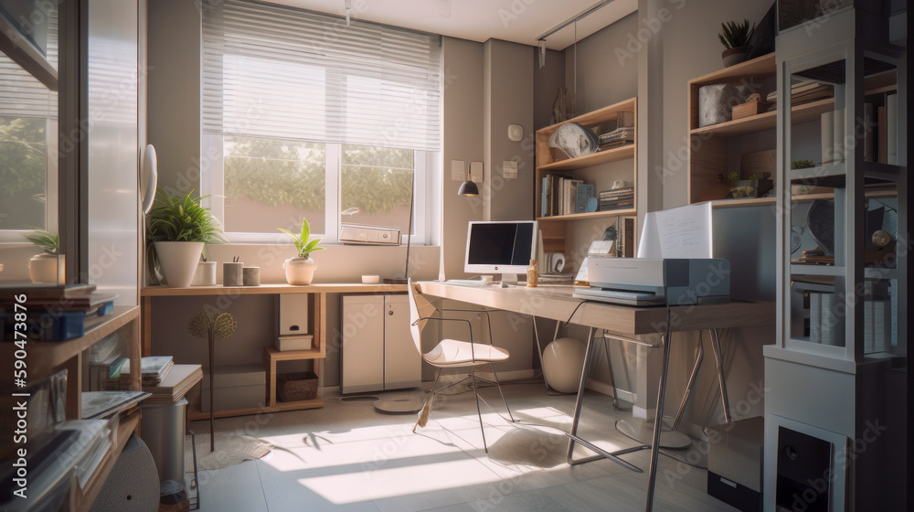 home studio workshop with modern loft design and skylight roof top multi purpose function home design concept, image ai generate home studio workshop with modern loft design and skylight roof top multi purpose function home design concept, image ai generate