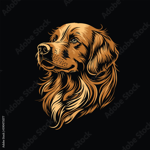 golden retriever dog with bone