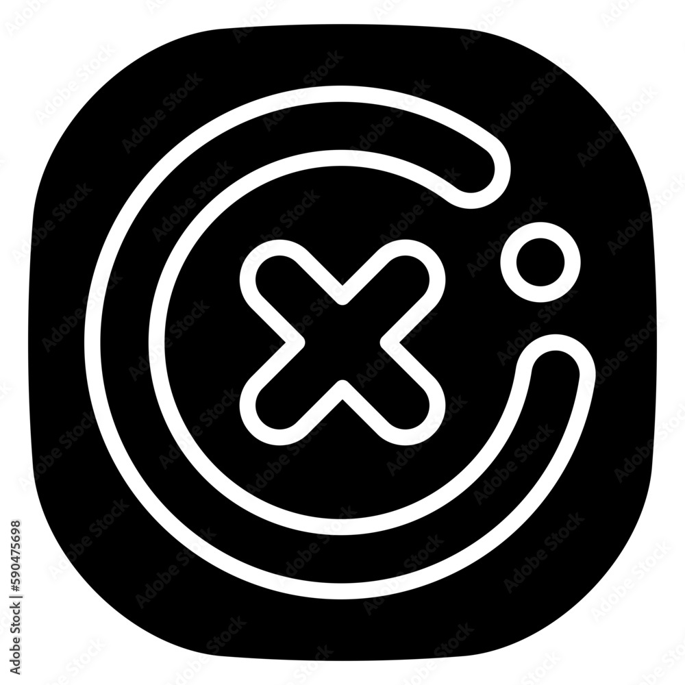 Obraz premium cancel solid icon