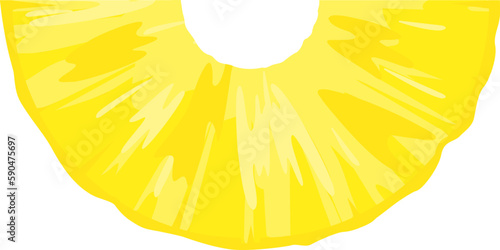 Half Pineapple Ananas Sliced Yellow Fruit Tropical Juicy Summer Isolated