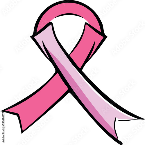 Vector illustration of a pink Incentive Stamp Awareness Ribbon on a white background