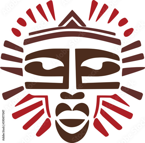 A vector of a tribal mask