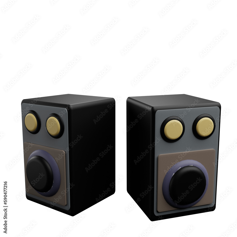 Fototapeta premium speaker isolated on white background