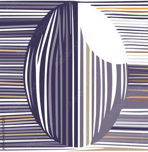 Vibrant striped ball, providing a pop of color and playfulness to the scene