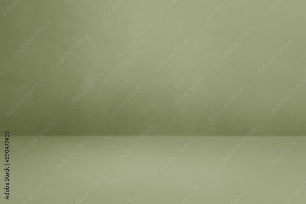 Empty khaki green concrete interior background Empty khaki green concrete interior background