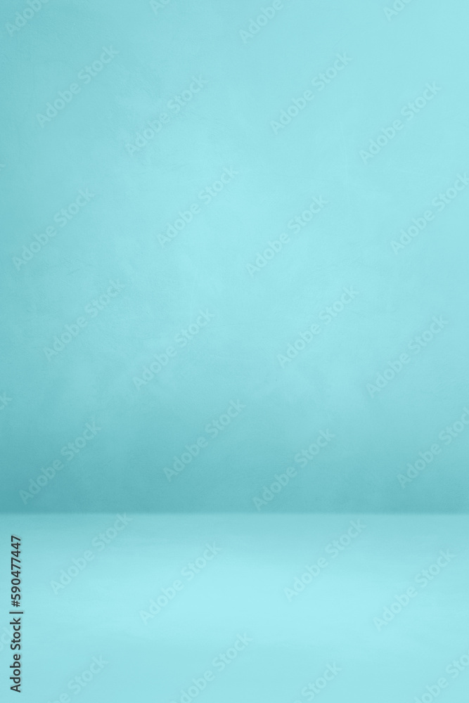 Empty aqua blue concrete interior background Empty aqua blue concrete interior background