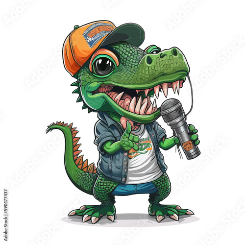Alligators Flow! Get down to the beats with this snappy alligator rapper!