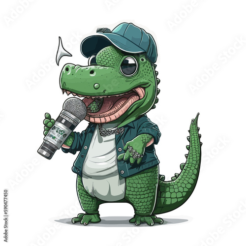 Alligators Flow! Get down to the beats with this snappy alligator rapper!