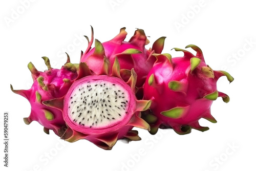 dragon fruit isolated on transparent background 