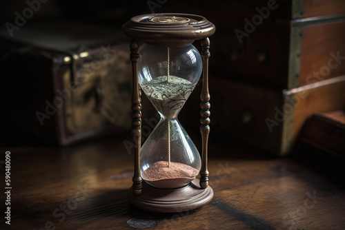antique hourglass Generative AI