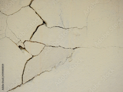 crack yellow concrete wall texture