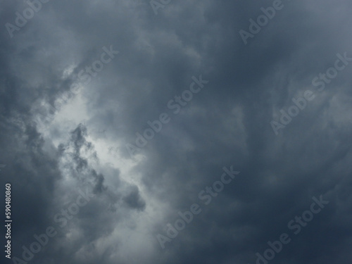 Fototapeta dark cloudy of the rain on sky background