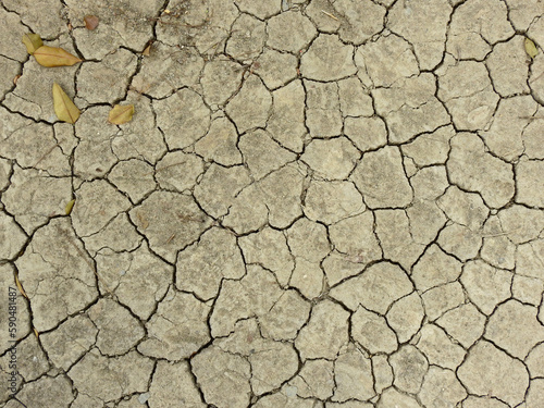 Cracks in the dry ground texture