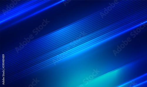 Abstract futuristic background with lines and glowing light effect. Shiny moving diagonal lines on a dark blue technology background. Luxurious Brand Royal High Standard Award Background. Vector EPS10