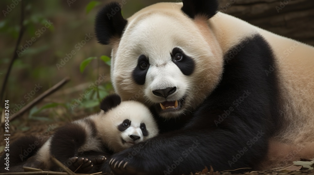 Sweet Panda Family Bonding Time Sweet Panda Family Bonding Time