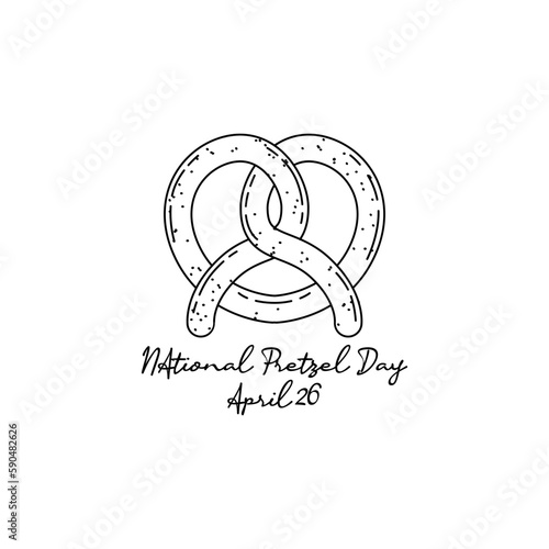 line art of national pretzel day good for national pretzel day celebrate. line art. illustration.