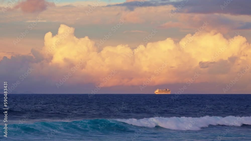 Beautiful clouds on the horizon of the sea at sunset. Beautiful clouds on the horizon of the sea at sunset.