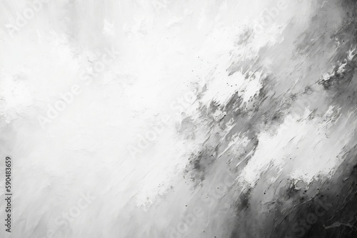 The background depicts an abstract texture in shades of gray and white, resembling an oil painting. AI