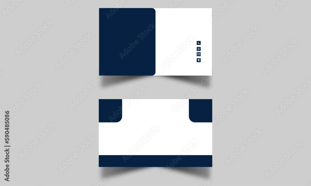 Obraz premium creative modern name card and business card modern black and white business card design Double-sided creative business card templete. Portrait and landscape orientetion.Horizontal and vertical layout.