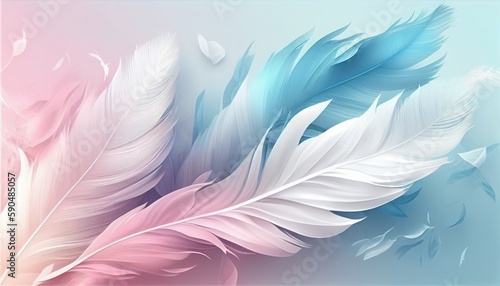 Abstract gentle background of feathers