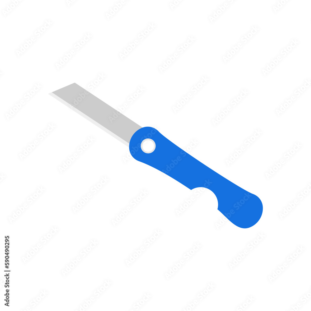 Boxcutter flat design vector illustration. Blade stationery knife vector illustration. Cutter knife vector blade. Paper craft utility stationery office craft cut razor Boxcutter flat design vector illustration. Blade stationery knife vector illustration. Cutter knife vector blade. Paper craft utility stationery office craft cut razor