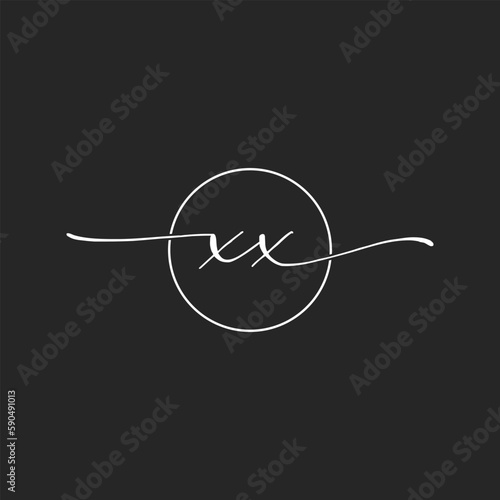 letter XX concept logo design vector illustrations