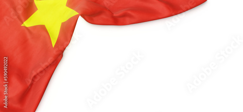 Canvas Print Banner with flag of Vietnam over transparent background