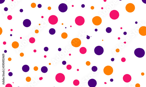  Seamless pattern texture with colorful polka dots vector image