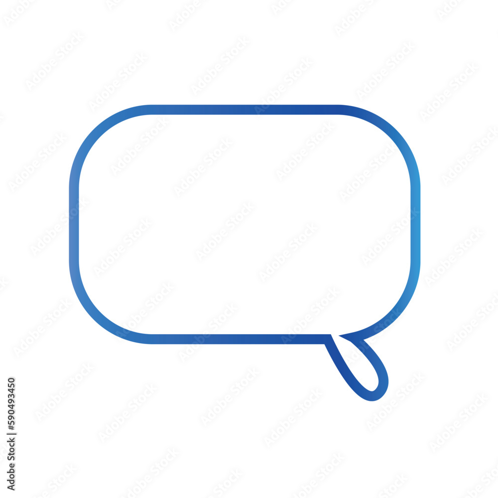 Blank chat bubble vector illustration. Speech bubble on a white background. Blank chat bubble vector illustration. Speech bubble on a white background.
