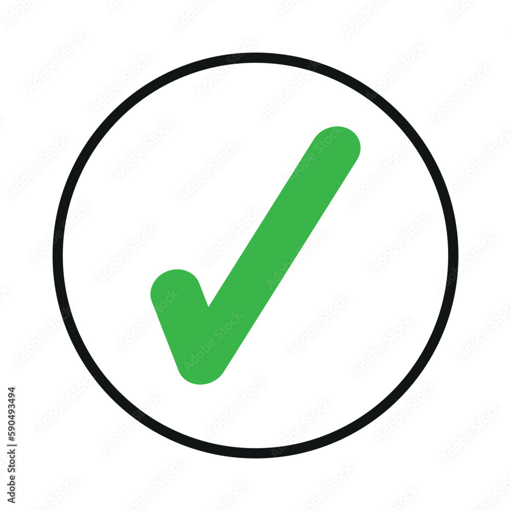 Check mark icon vector illustration