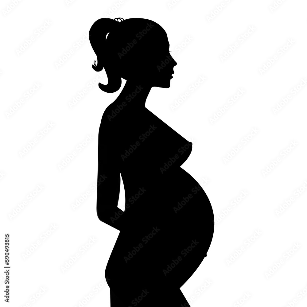 Schwangere Frau Silhouette.