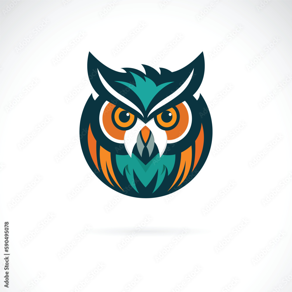 Fototapeta premium Vector of an owl design on white background. Easy editable layered vector illustration. Bird. Wild Animals.