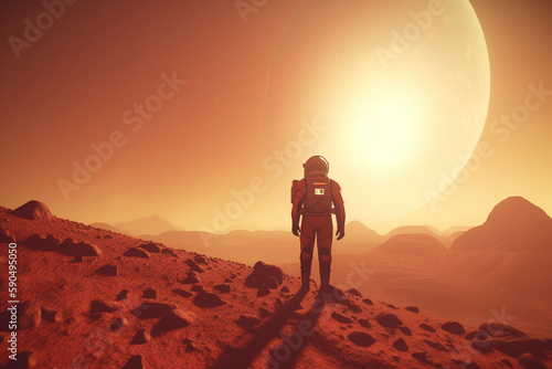 The success of the astronaut s mission on Mars. Created with Generative AI Technology