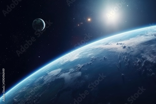 earth in space background 