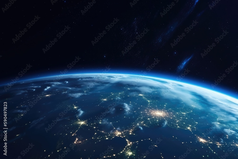 Obraz premium earth in space background 