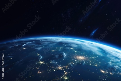 earth in space background 