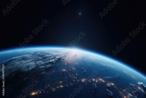 earth in space background 