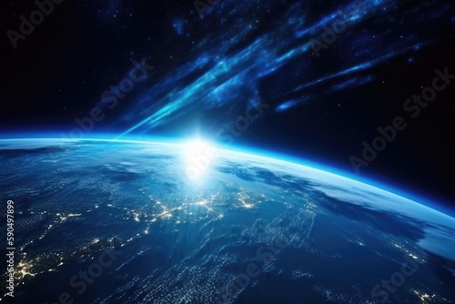 earth in space background 