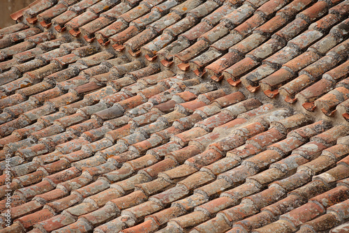 Obraz na płótnie Monemvasia - roofs and chimneys of tenement houses from Byzantine times in Monemvasia in Peloponnese (Greece) w salonie