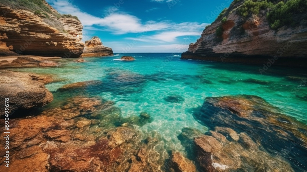 Generate a description of a beautiful sea coast that is unforgettable in its beauty, in 200 words. Leave only nouns and adjectives. Separate the words with commas. Generative AI Generate a description of a beautiful sea coast that is unforgettable in its beauty, in 200 words. Leave only nouns and adjectives. Separate the words with commas. Generative AI