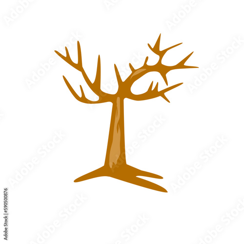 dry tree trunk illustration