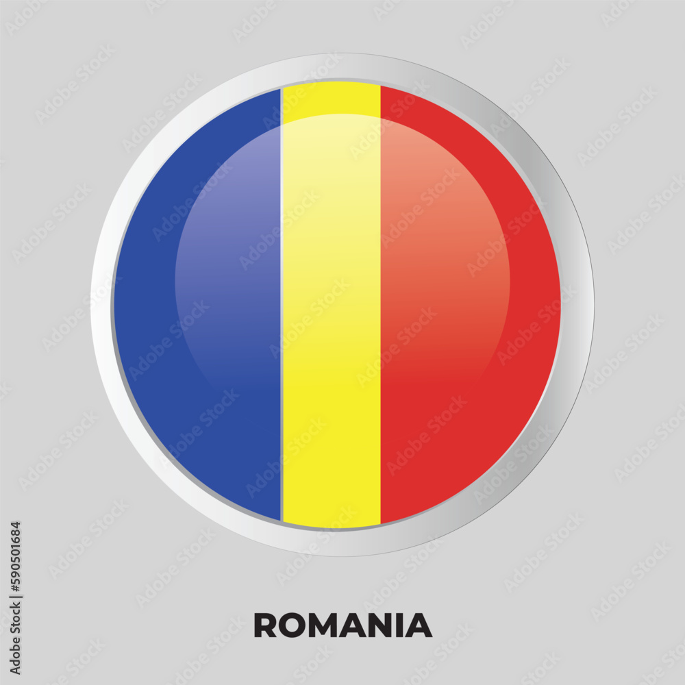 Button flag of Romania Button flag of Romania