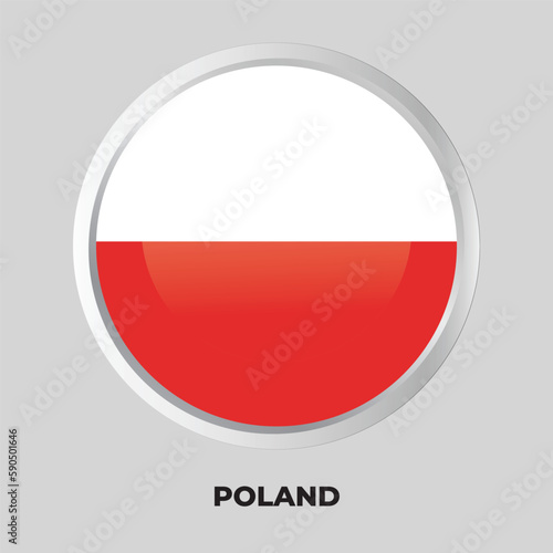 Button flag of Poland Free Download Button flag of Poland - GFXLoad