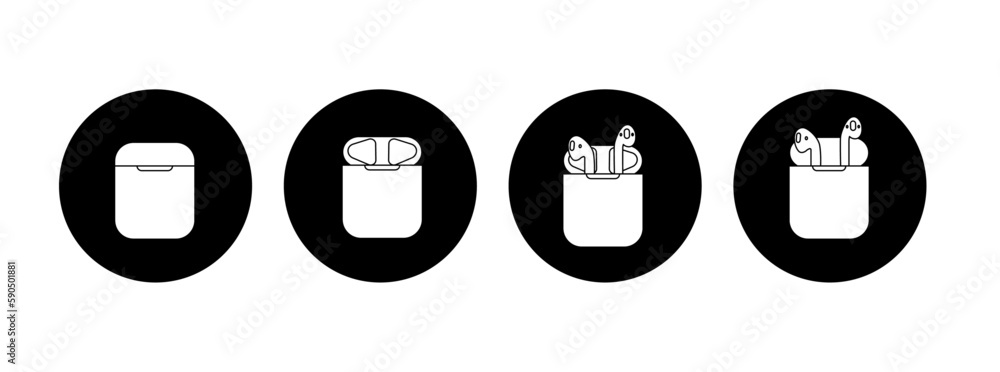 Apple AirPods Vector Icons for Designers. Apple AirPods Vector Icons for Designers.